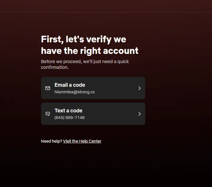 Pilih opsi Email a Code untuk menerima kode verifikasi
